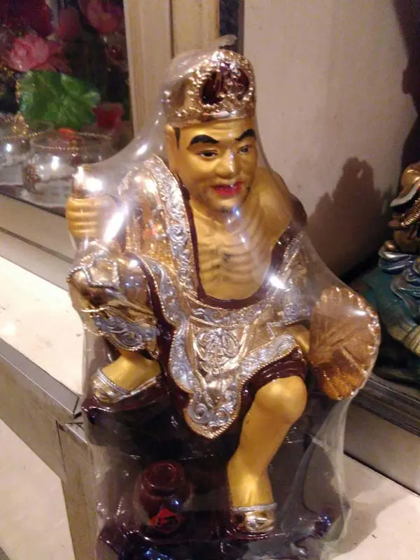 Patung Dewa Mabuk Kayu 18 cm