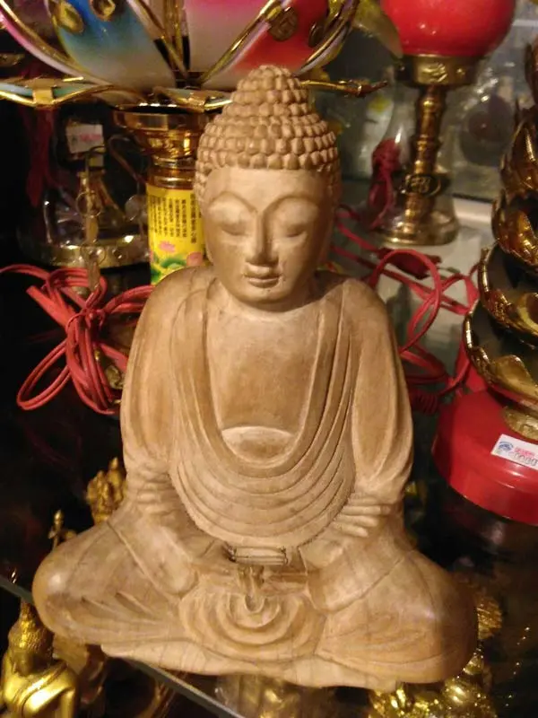 Patung Budha Kayu 15 cm